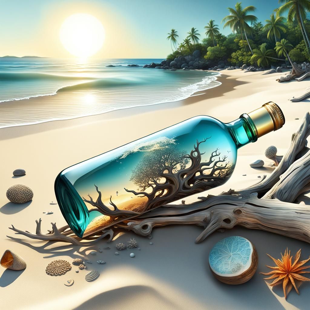 Tropical Beach Treasure Discovery in 3D