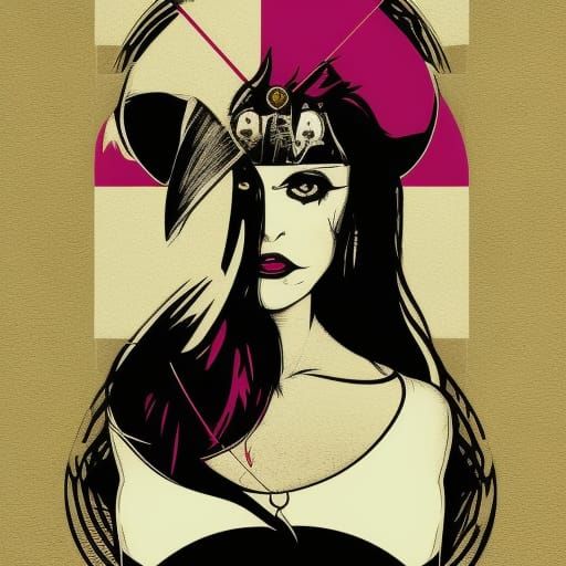 Female Pirate Vampire in Pop Art Style