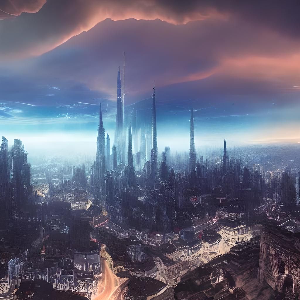 Dramatic Digital Painting of Divide and Rule Concept