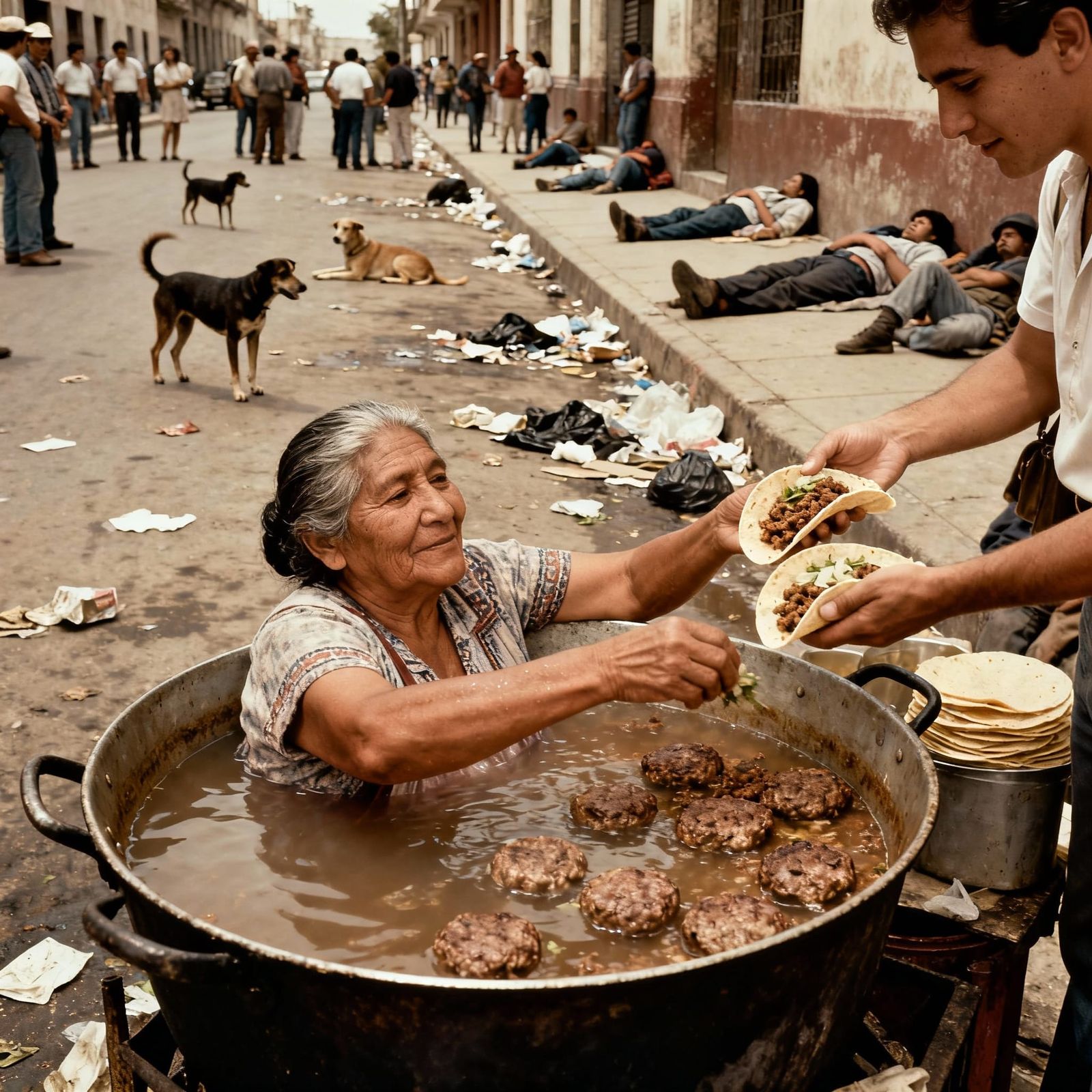 Why doesn't she just use a public restroom?
