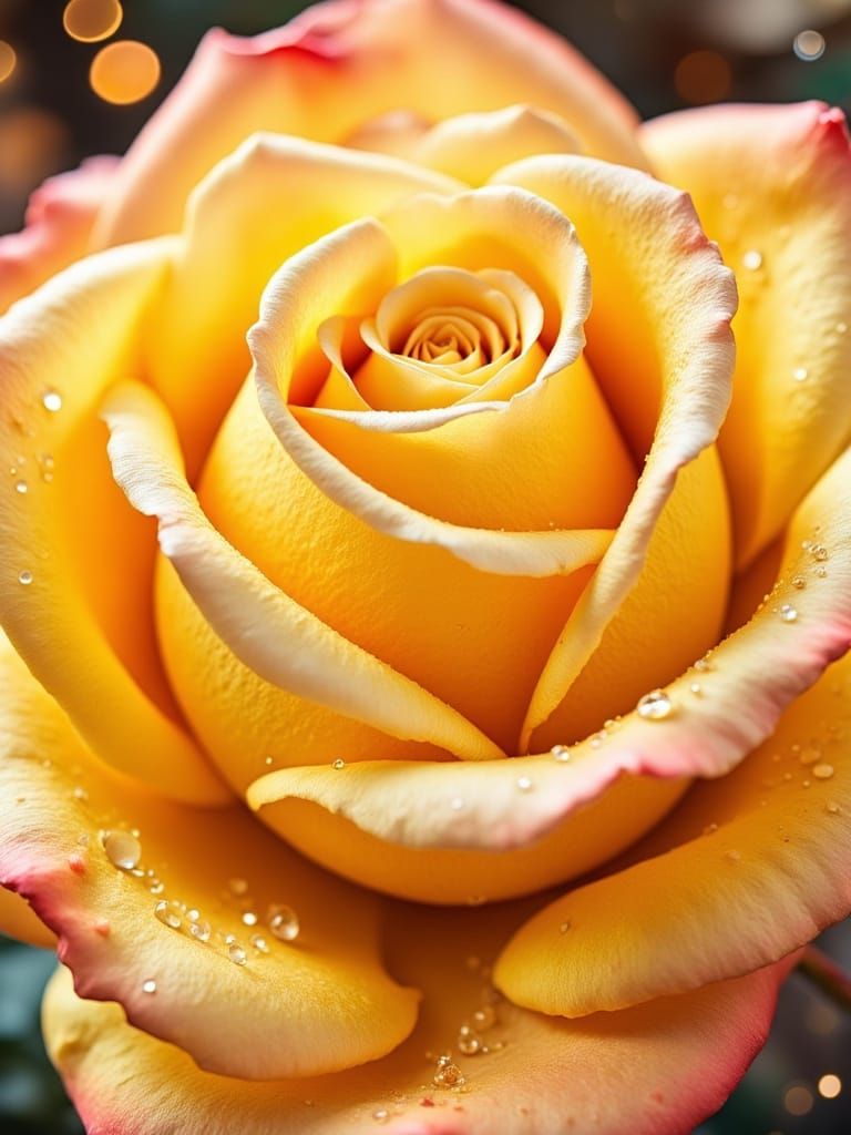 Surreal Morning Rose in Shimmering Light