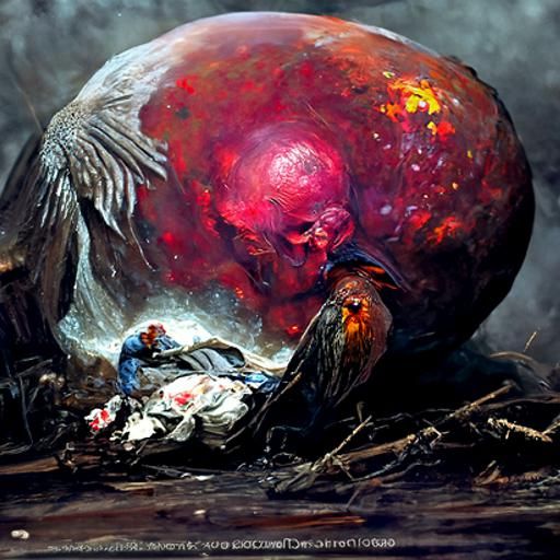 Cancer's Colorful Destruction: Hyperrealistic Art