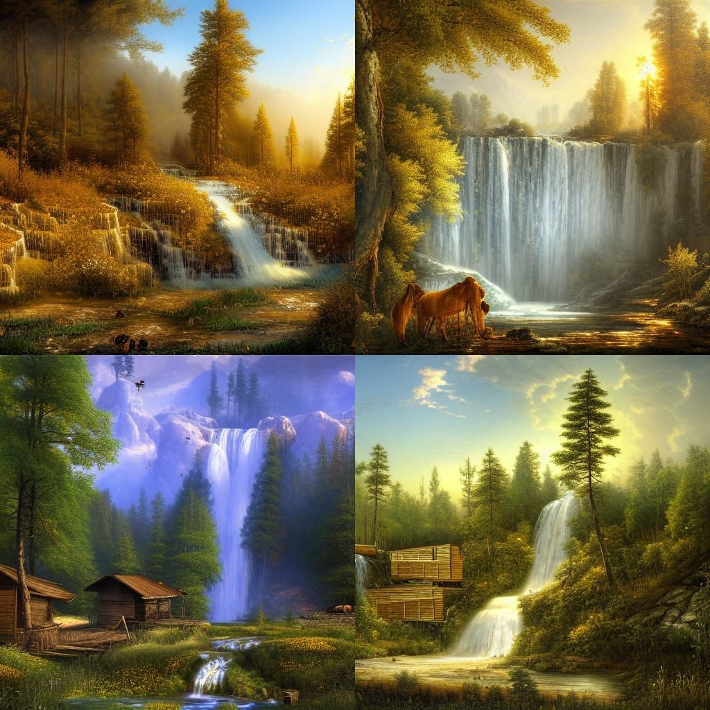 Honey Waterfall in Post-Apocalyptic Bee Forest