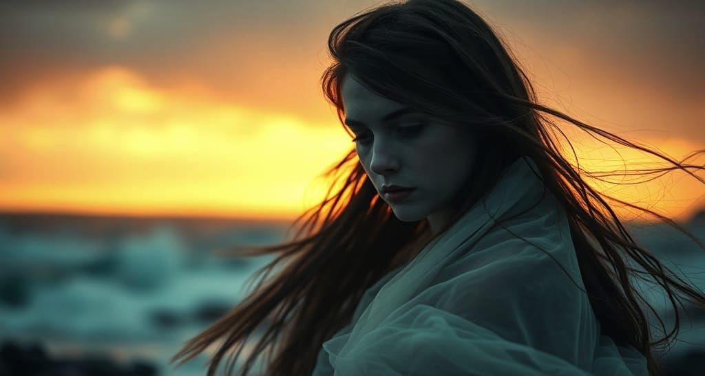 Dramatic Coastal Scene in Photorealistic Style