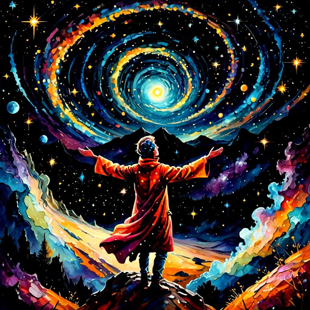 Starry Night Reflects Galactic Observation