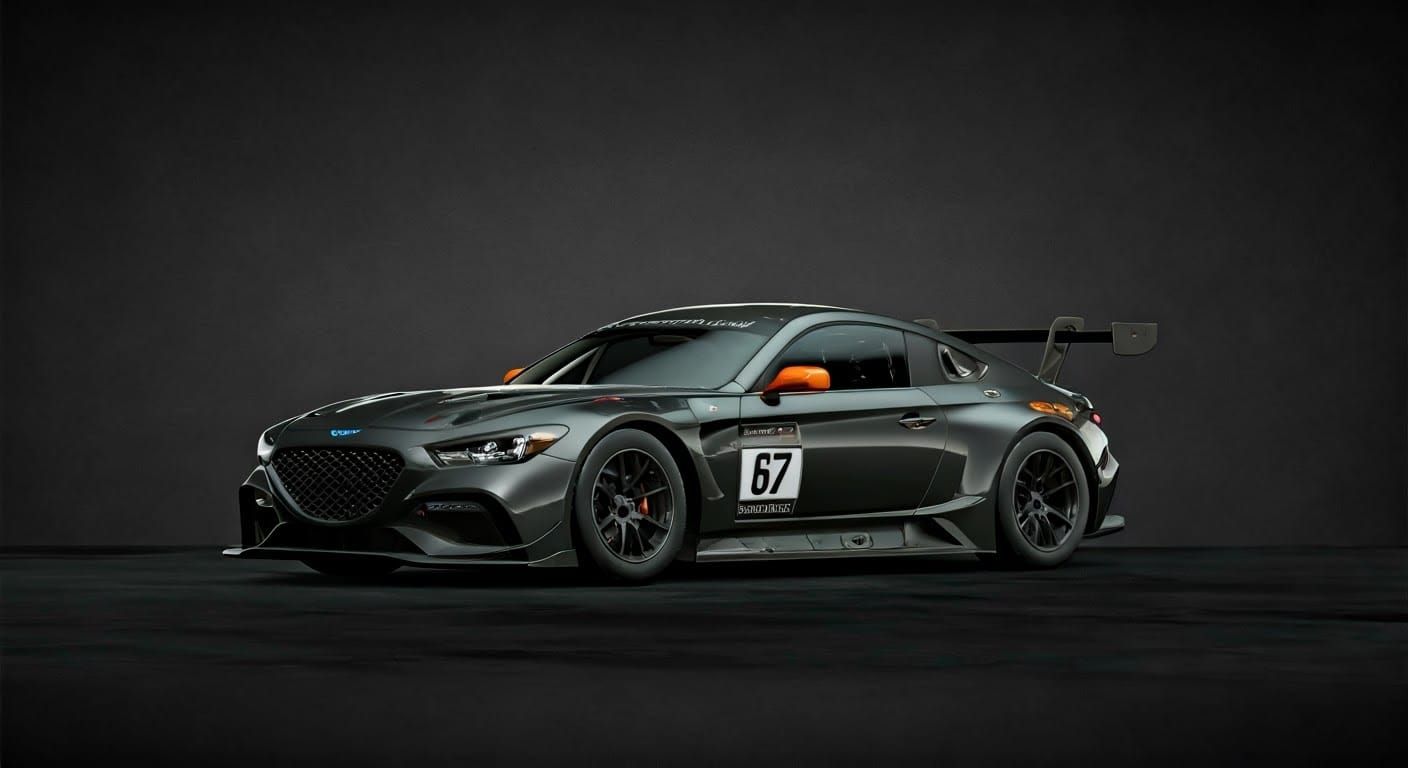 Genesis GV GT3 EVO Race Car in Studio Lighting