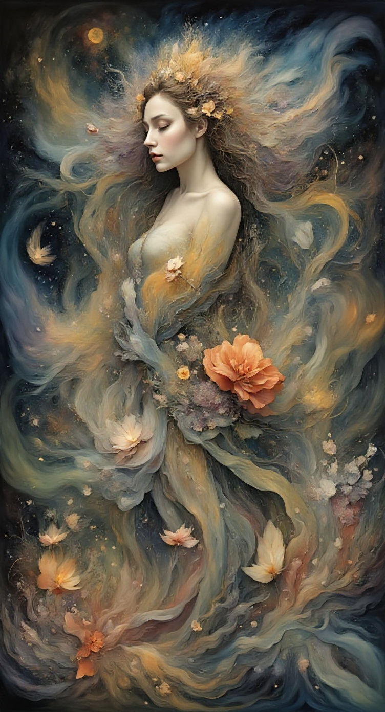 Mystic Silhouette in Misty Nebulae