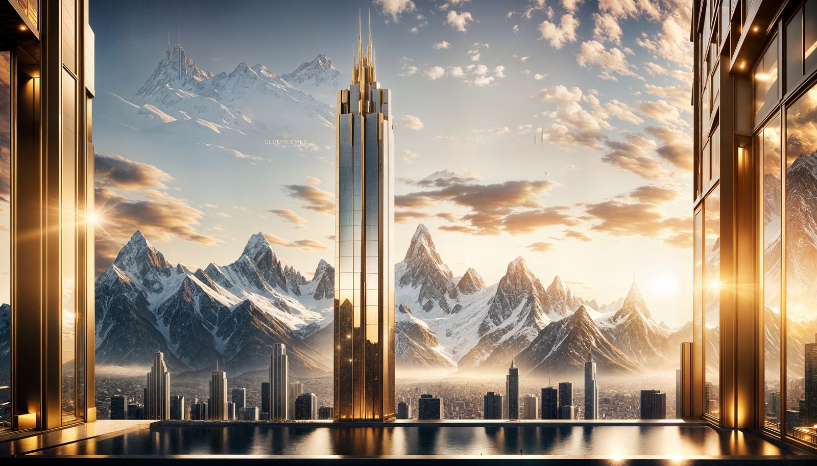 Luxury Empire Rises from Swiss Alps: 3D Rendering