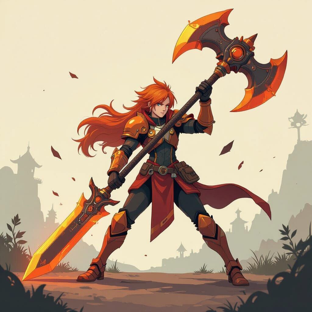 Orange Battle Hammer Transforming into Sword