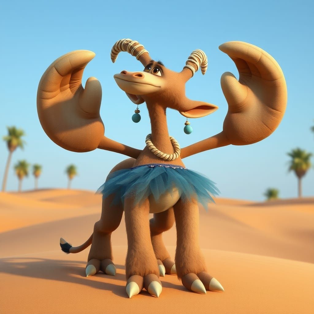 Créez une scène de style dessin animé 3D représentant un dés...