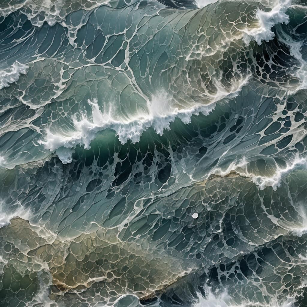 Glass Origami Boat in Surreal Storm