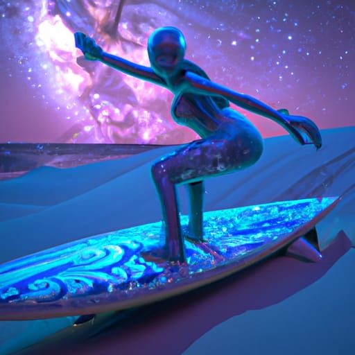 Cosmic Surfer Rides a Wave of Stars