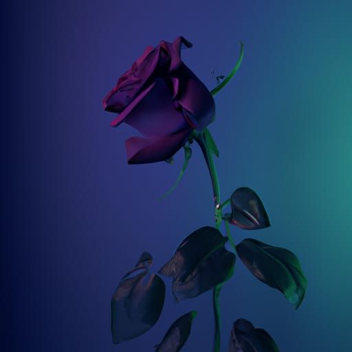 Purple Rose in Polaroid Style, 4K