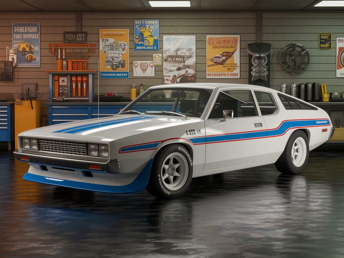 Retro Garage Classic: Vintage American Sport Hatchback
