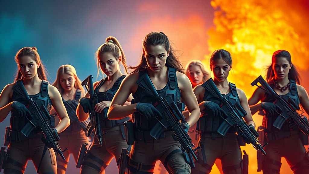 Elite Special Forces Squad in Action: Hyperrealistic Renderi...