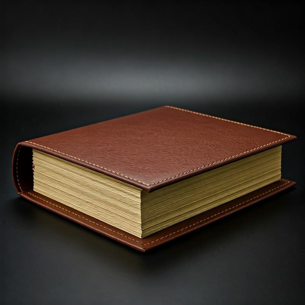 Luxurious Leather Photo Album Still Life