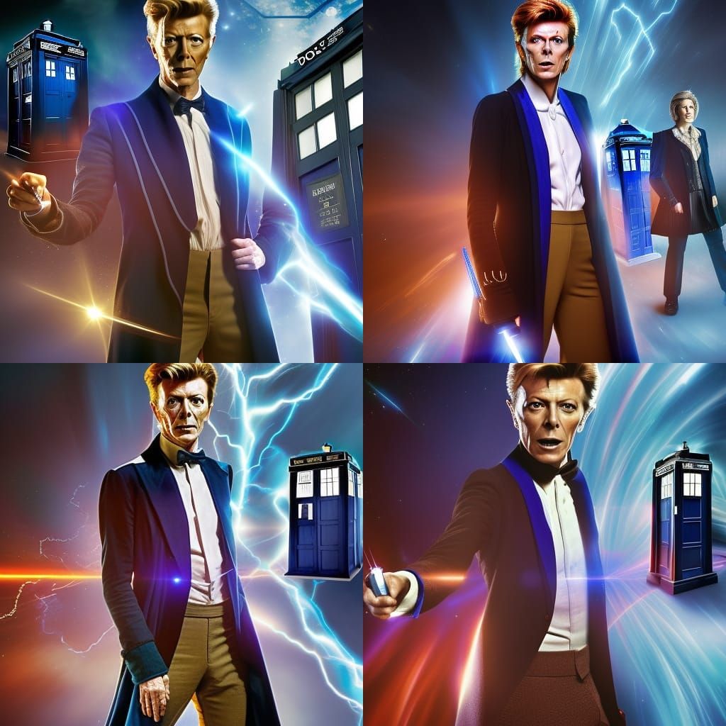 David Bowie as Doctor Who: Hyperrealistic AI Art