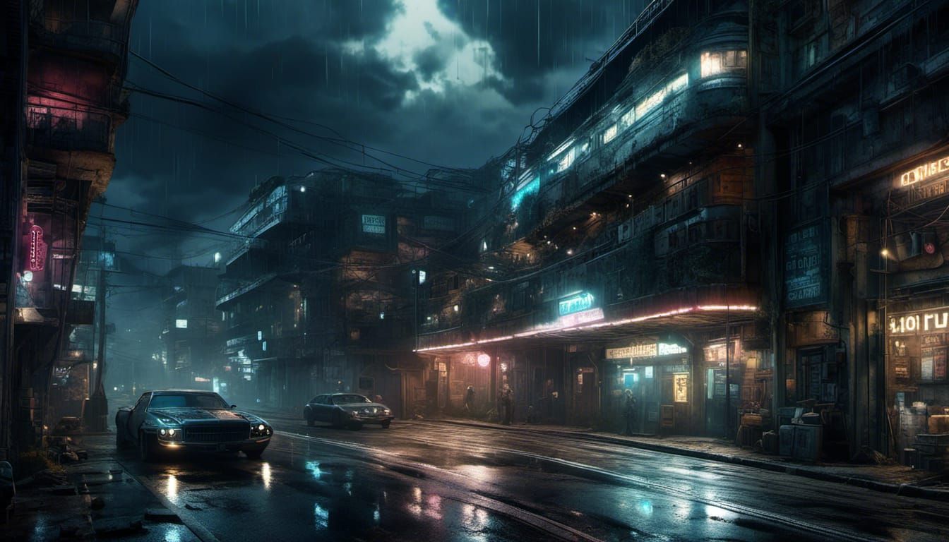 Desolate Highway in Post-Apocalyptic Nuclear Winter