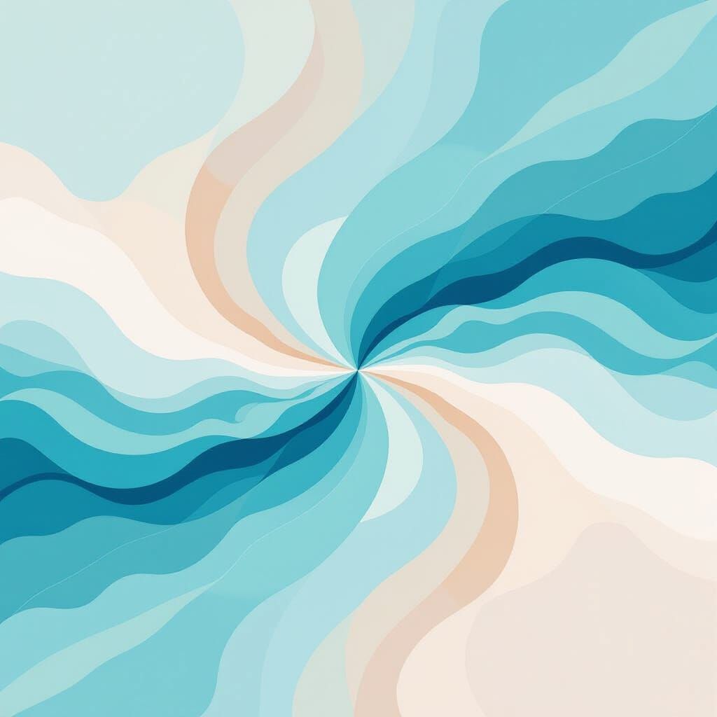 Abstract Maldives Landscape in Pastel Tones