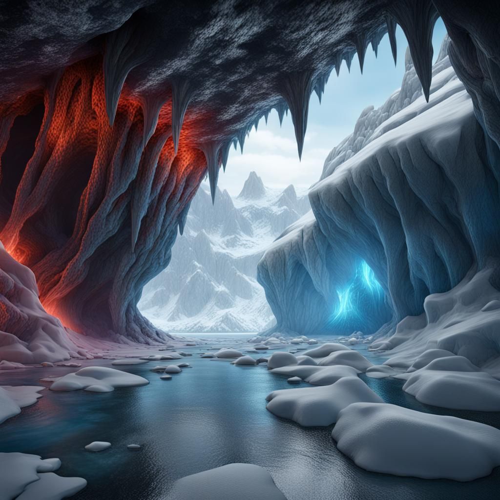 Frozen Volcano: Iceland Glacier Cave Art