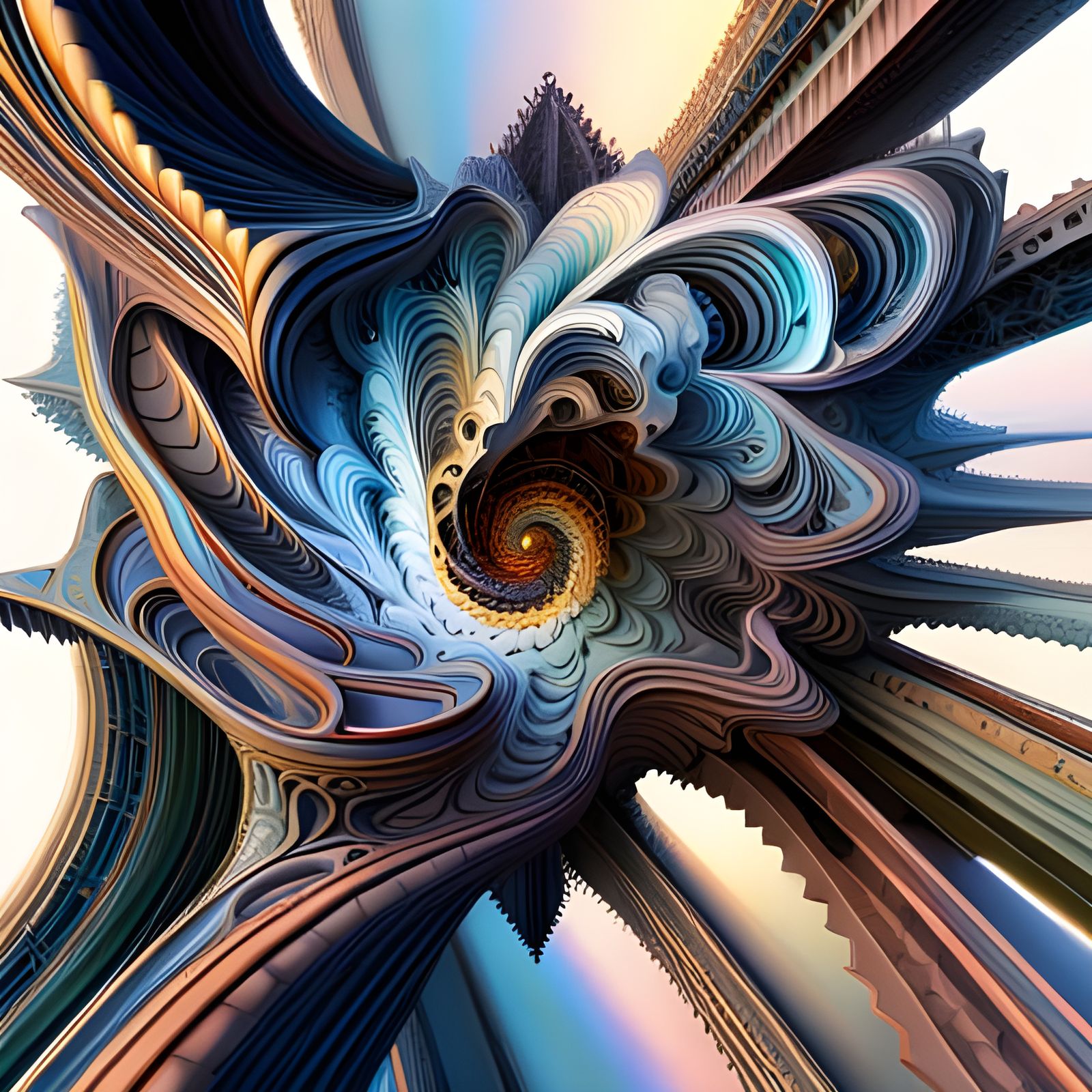 Intricate Polychromatic Geometric Abstract Art