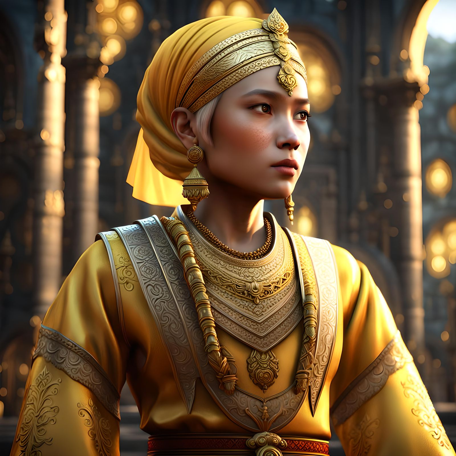 Immortal Indonesian Girl in Majapahit Kingdom