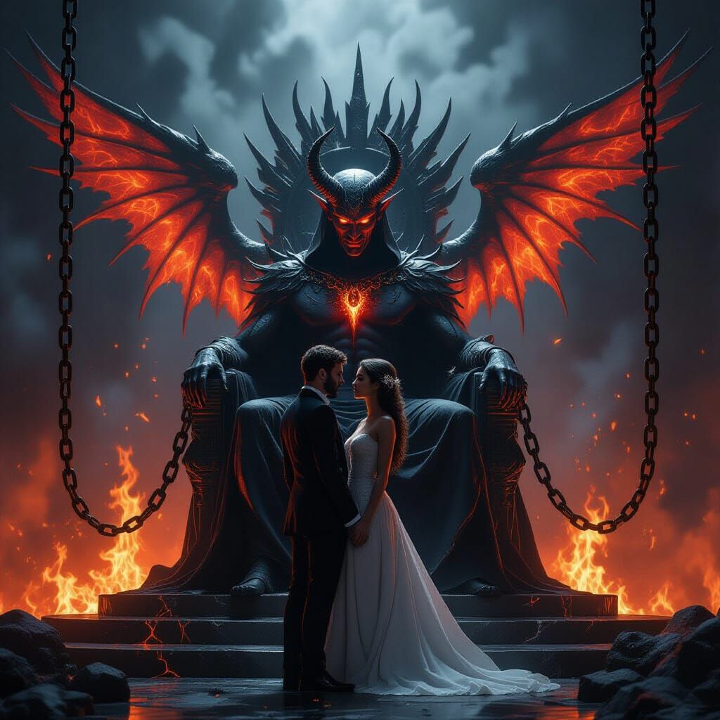 Devil of Light and Shadow on Molten Throne