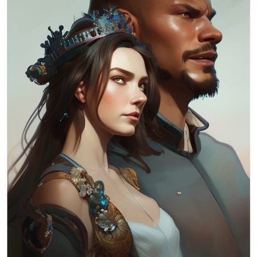 Royal Portrait in Hyperdetailed Digital Art Style