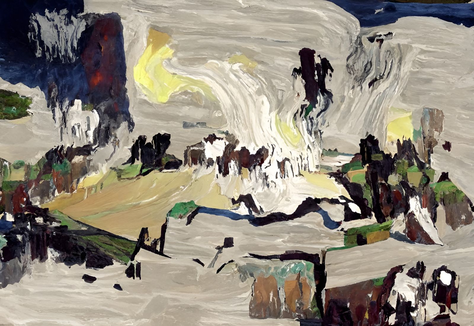 Epic Biblical Landscape Photography in Color Field Style