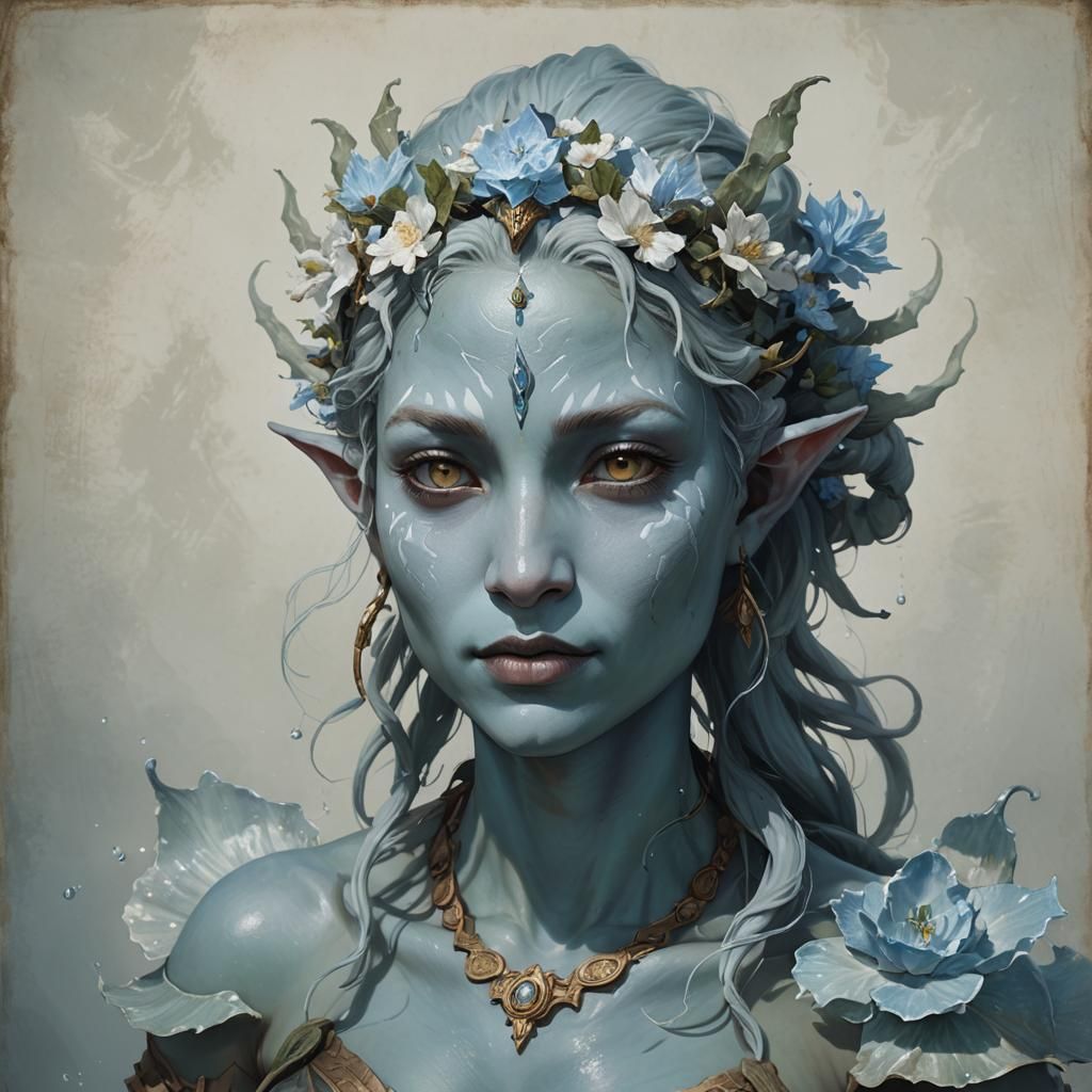 AI Portrait of a Water Genasi