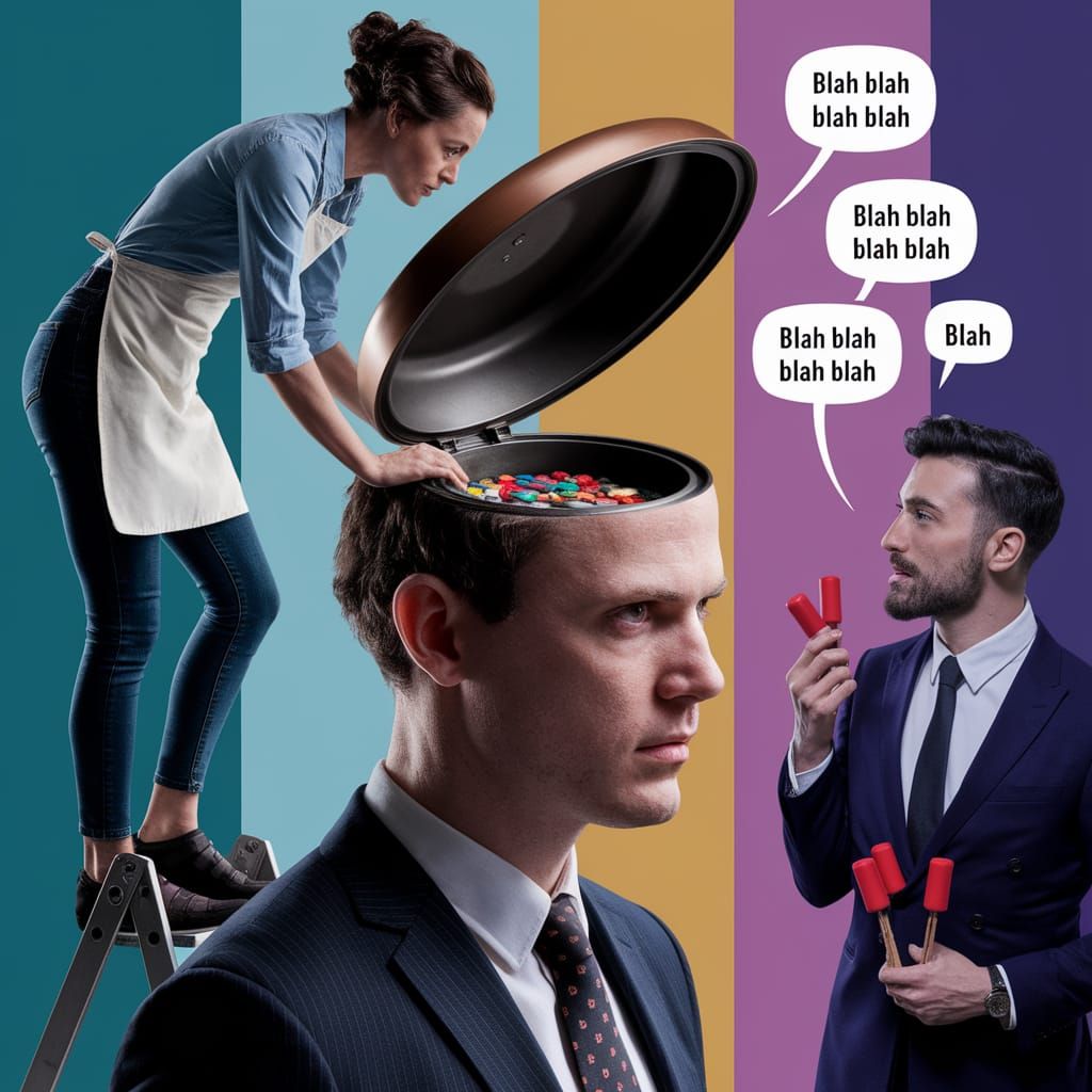 Surreal Battery Replacement: Hyperrealistic Double Exposure