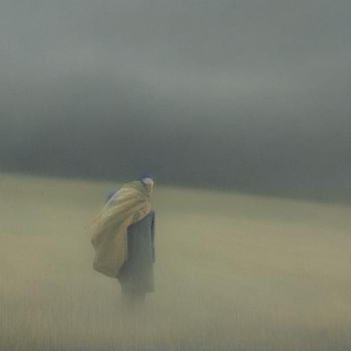 Misty Landscape Portrait in Atmospheric Style