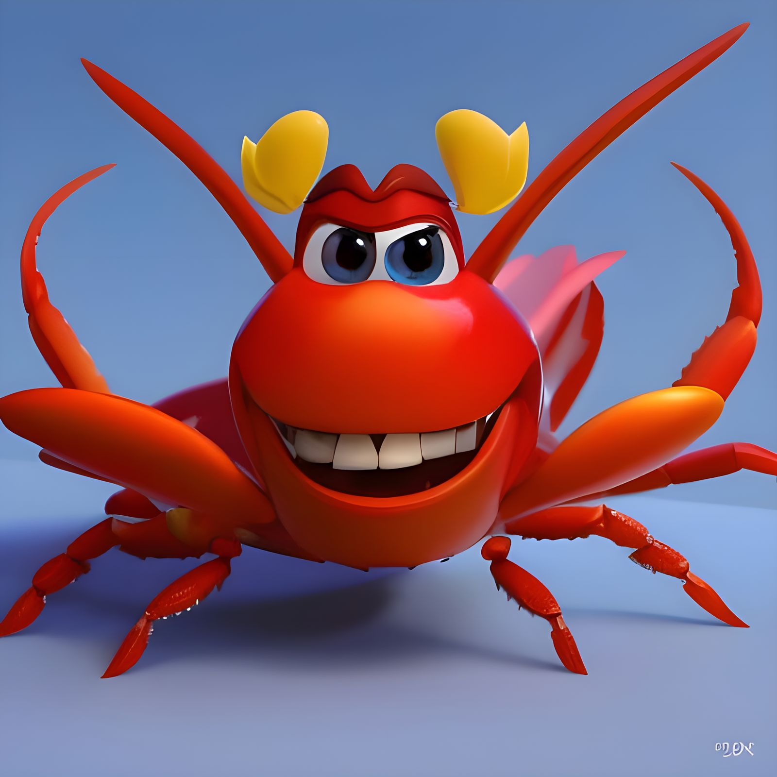 Sebastian the Crab in Disney Pixar 3D Style
