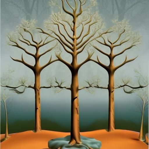 AI Generated Fractal Trees