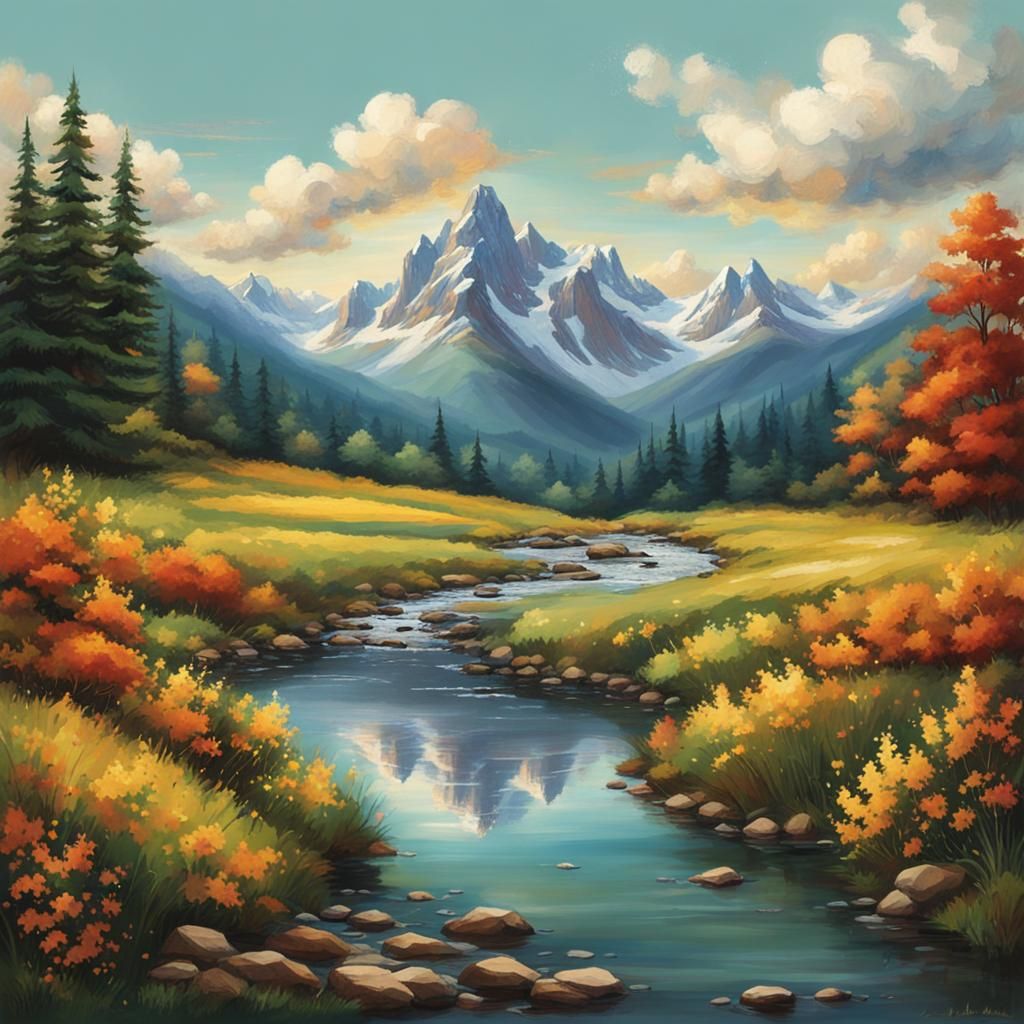 Joyful Landscape with Singing Mountains and Clapping Trees