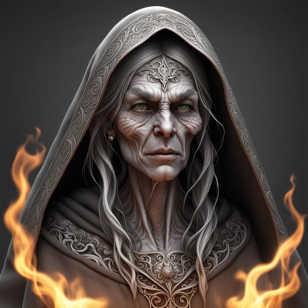 Chrome Hag Portrait in Steampunk Style