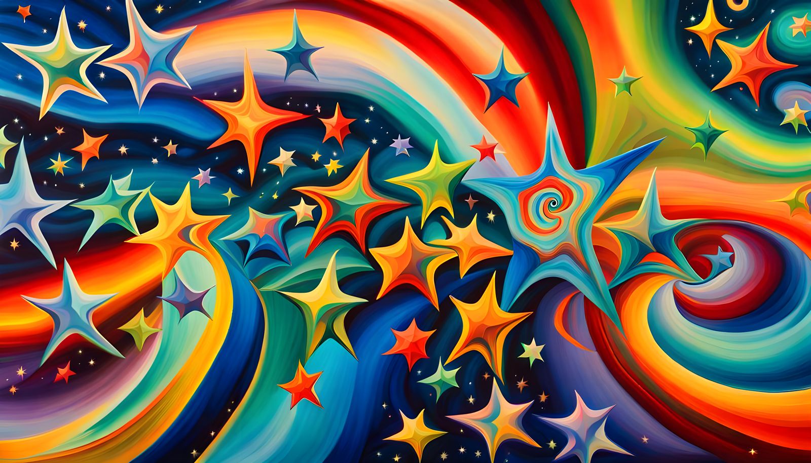 Cosmic Starbirth in Impasto Style