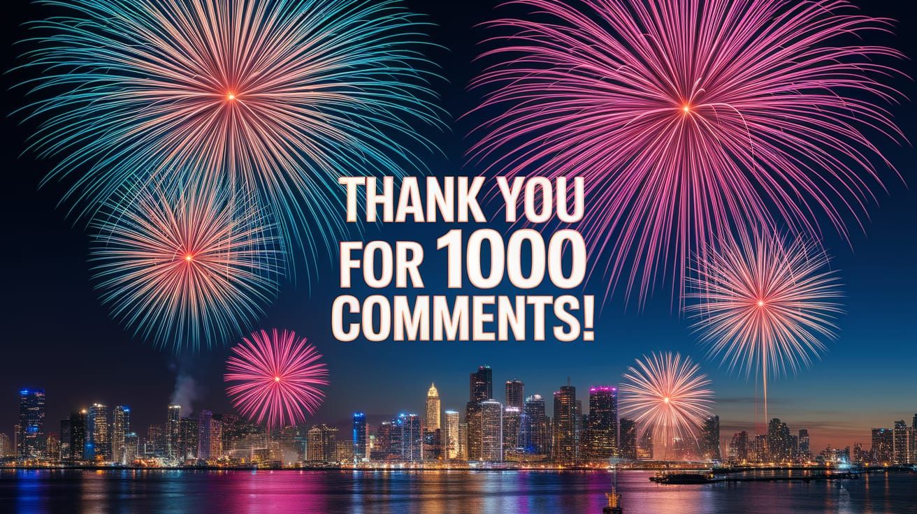 Epic Fireworks Celebrate 1000 Comments