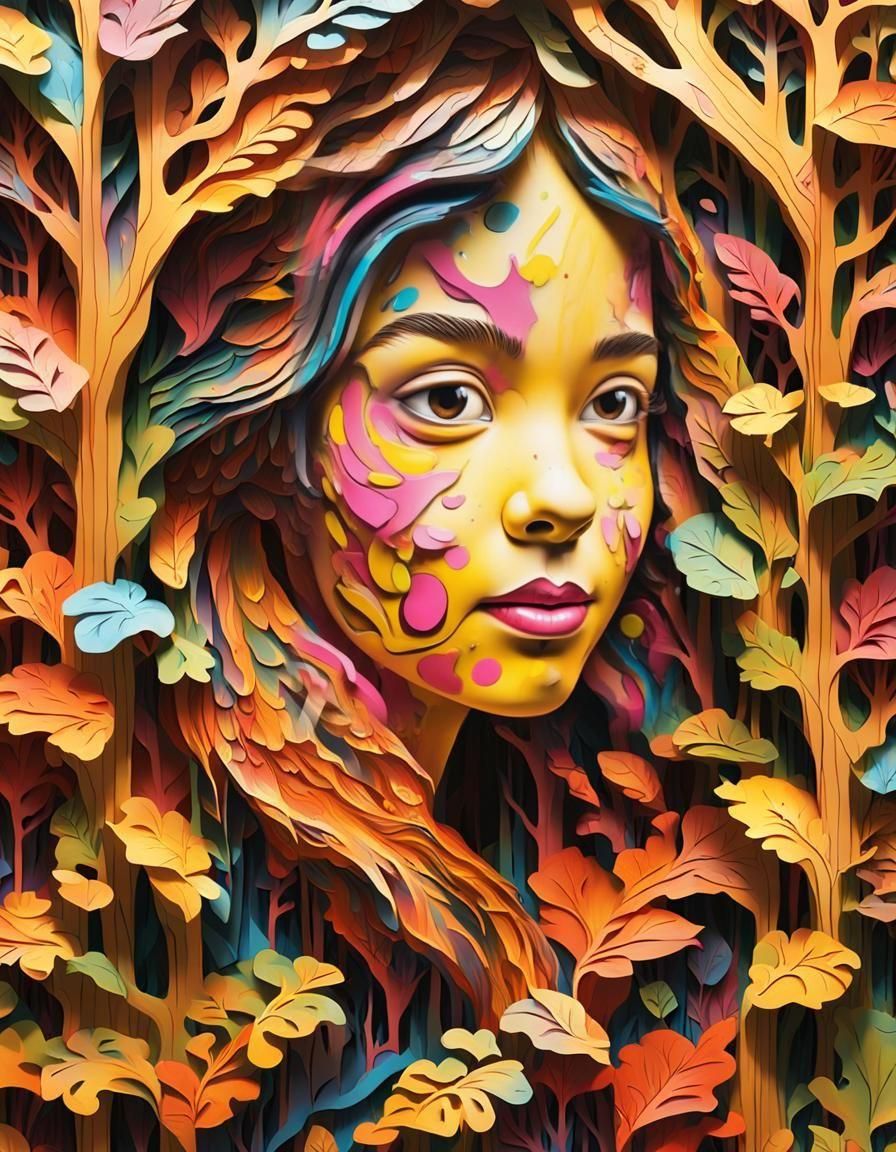 Storybook Parade: High Contrast Kirigami Illustration