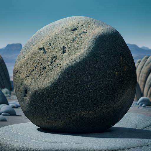 Detailed Matte Painting of Rocks with Lissajous Curves