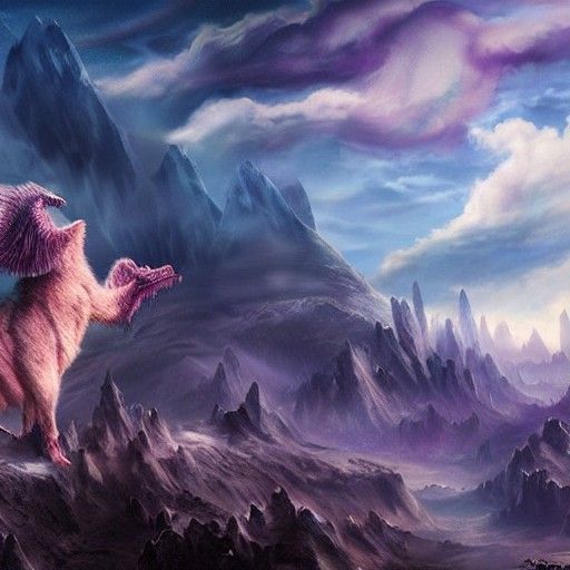 Cinematic Magical Creature Against a Beautiful Sky