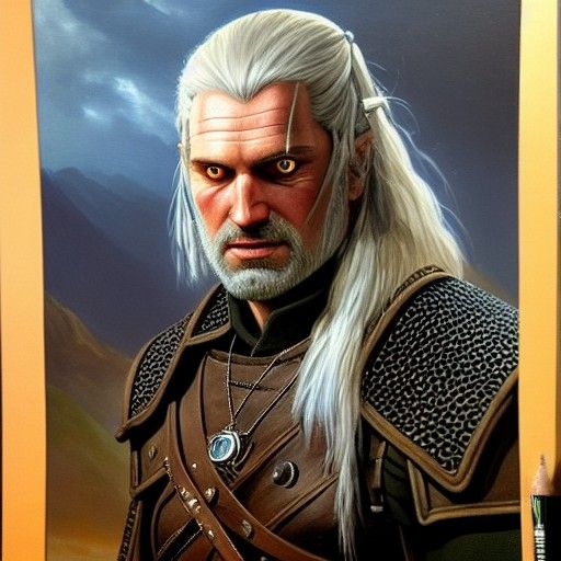 The Witcher: Oil Painting in Realistic Style
