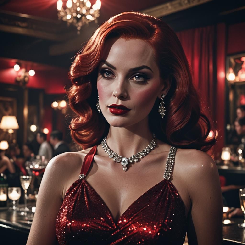 Jessica Rabbit in Film Noir Style