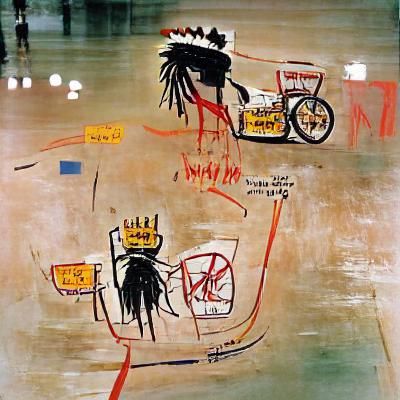 Basquiat-Inspired Neo-Expressionist 'Riding With Death'