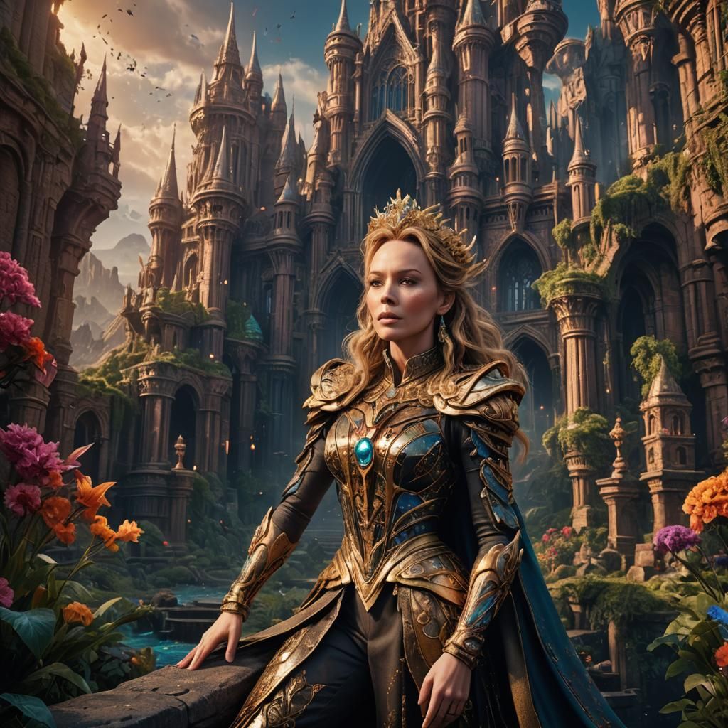 Detailed Matte Painting of Kylie Minogue