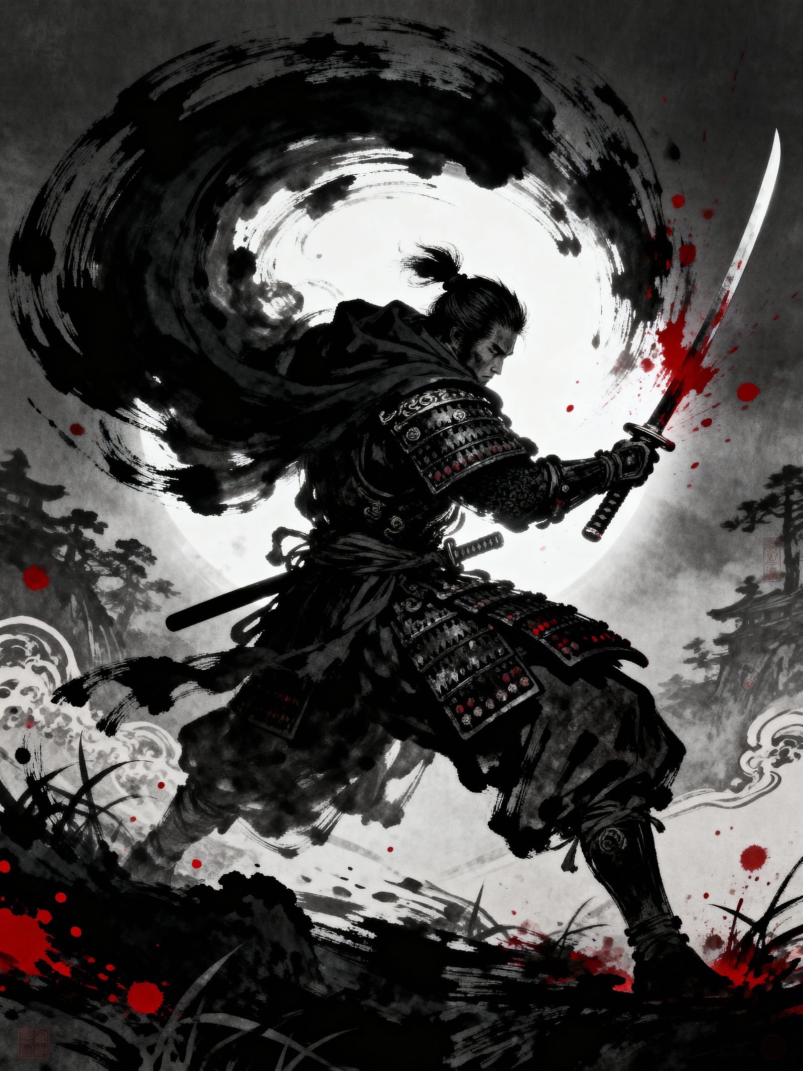 Lone Samurai in Fierce Battle, Sekiro Style