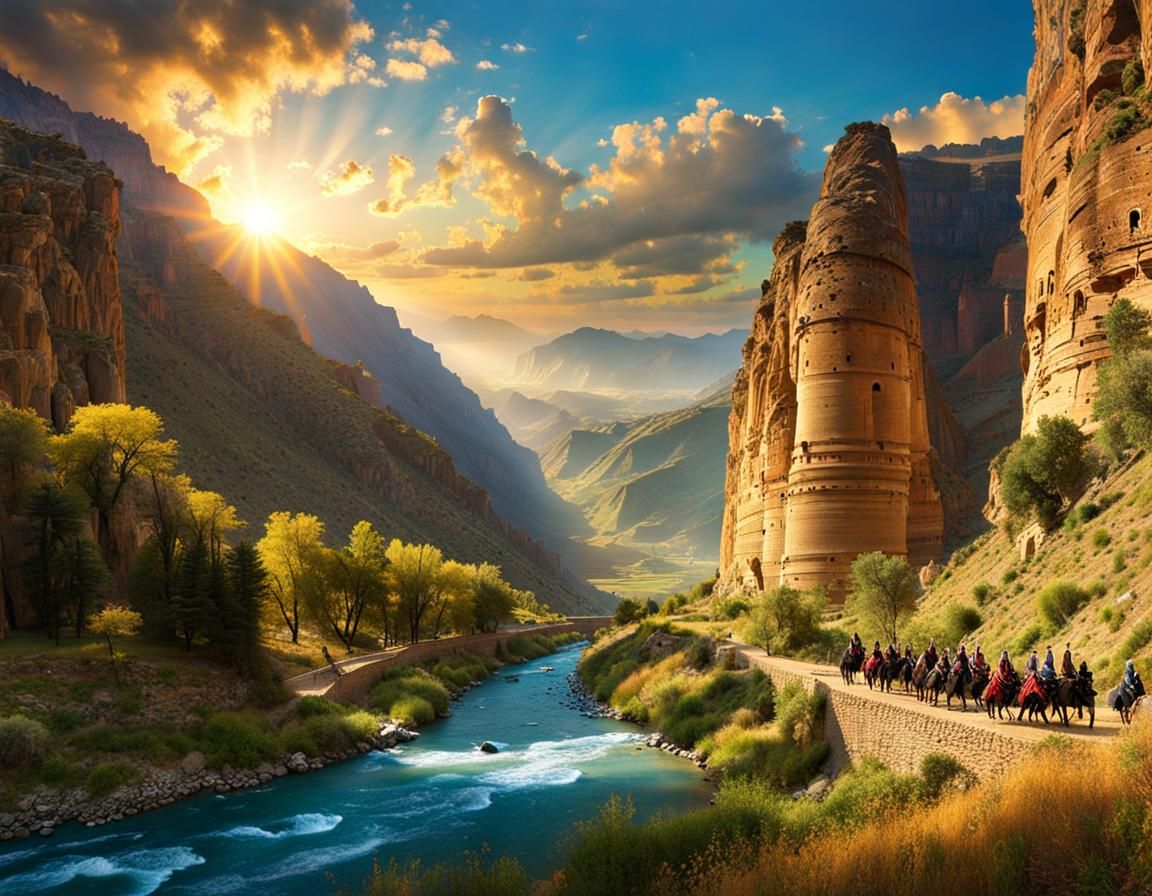 Scene along the Araxes (Aras) River, Ancient Persia