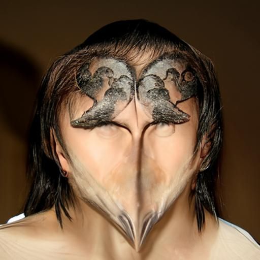 Birds Form Human Face in the Sky