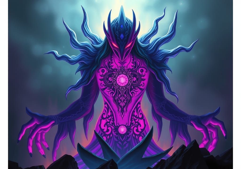 Ethereal 5th Dimensional Watcher in Mystical Realm