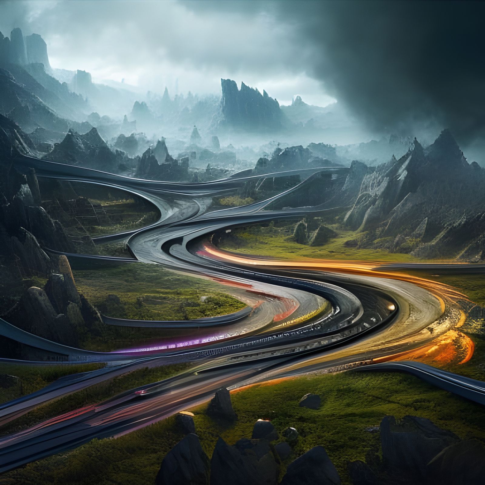 Epic Sci-Fantasy Landscape Rendered in High Detail